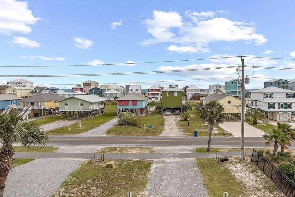 Front balcony view from twin bedroom offers ocean views
