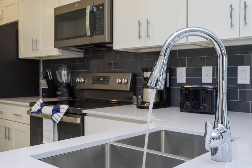 Family Apartment, 2 Bedrooms | Private kitchen | Full-size fridge, microwave, oven, stovetop