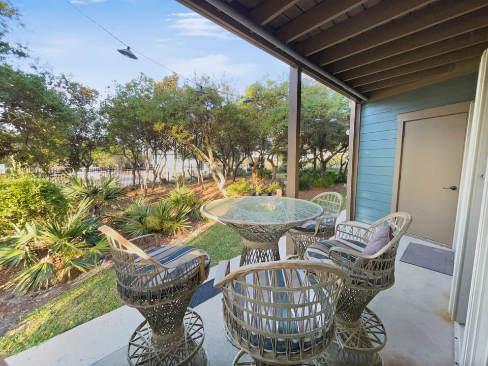 Inlet Dunes #101 | Open Patio | Just out from the Living Space