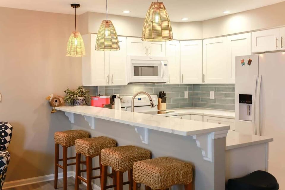 Start your day off right with breakfast in the bright and open kitchen.