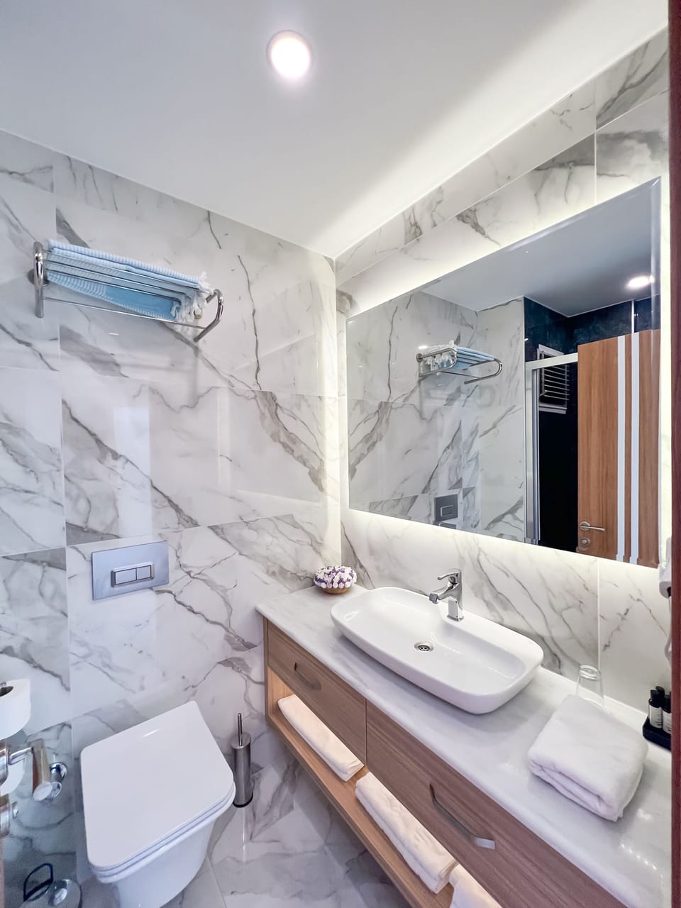 Deluxe Room, 1 Queen Bed, Non Smoking, Pool View | Bathroom | Shower, rainfall showerhead, free toiletries, hair dryer