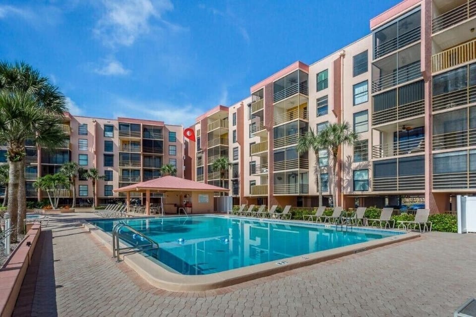 One of two pools and hot tubs 