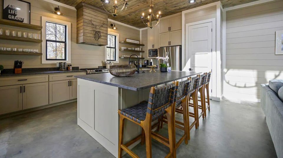 Our sleek, spacious kitchen is where you can cook up memories, laughter, and maybe even some pancakes