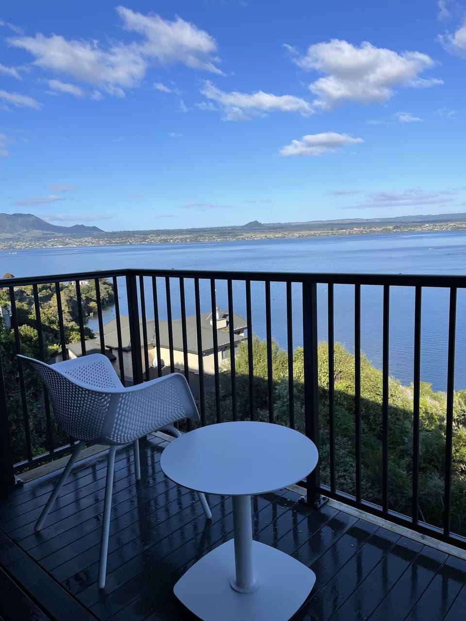 Outdoor furniture on the patio 