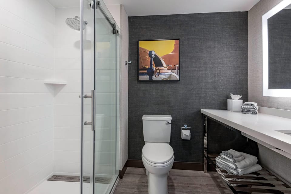 In-room safe, desk, laptop workspace, blackout drapes