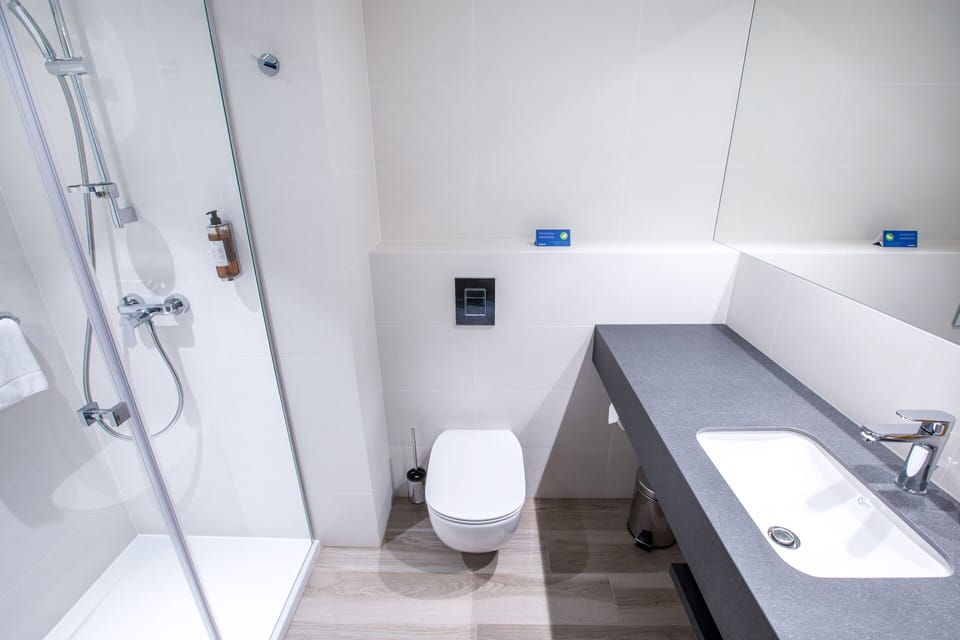 Free toiletries, hair dryer, towels