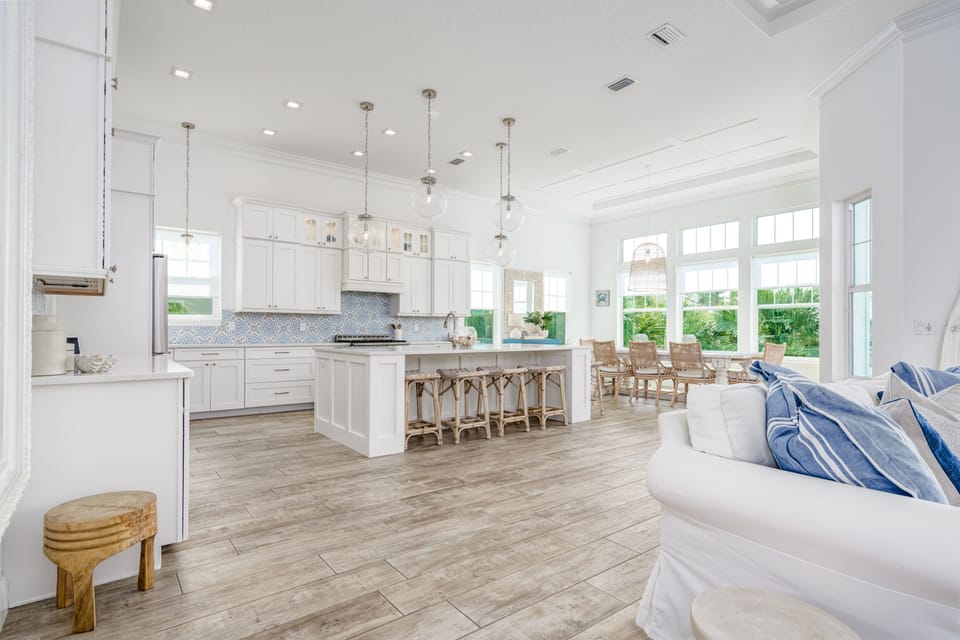 This large Kitchen on the 2nd floor is perfect for everyone to take part in preparing the meal.