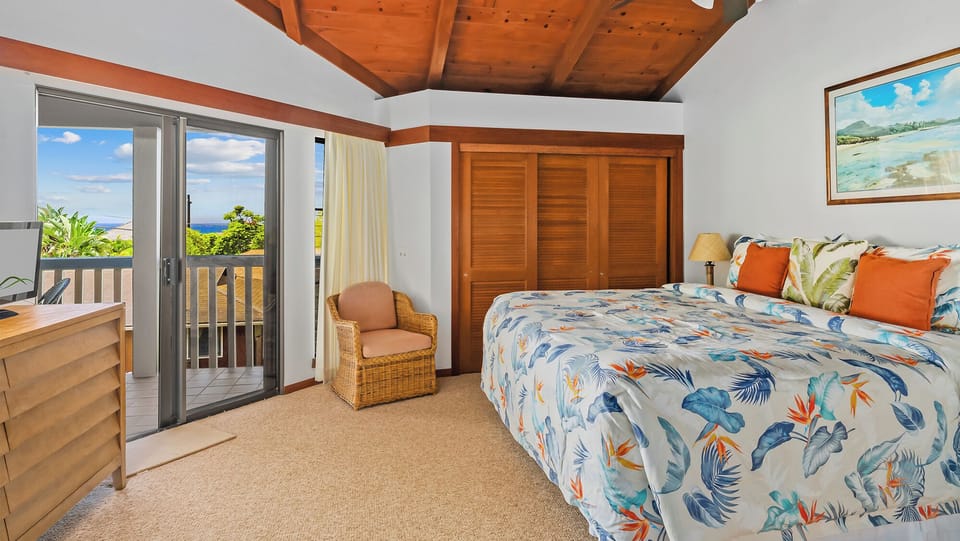 Nihi Kai Villas at Poipu #520 - Master Bedroom Suite & Lanai - Parrish Kauai