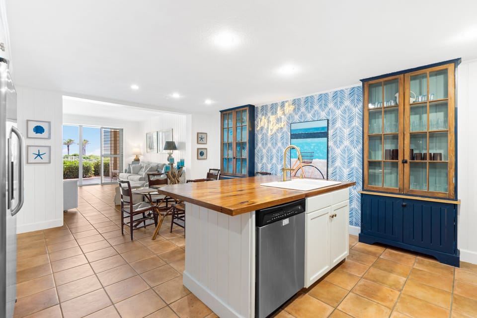 Open Kitchen with views of the Gulf 