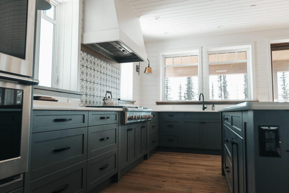 Well-Stocked Modern Large Kitchen