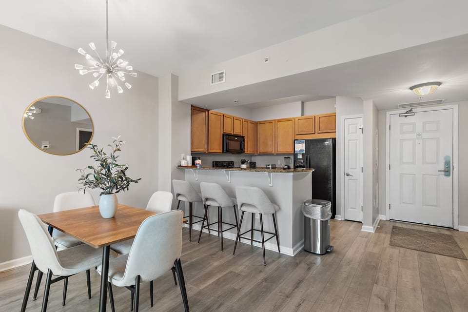 Dining and kitchen