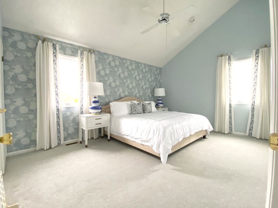 Extra spacious, light and bright primary bedroom with ensuite. 