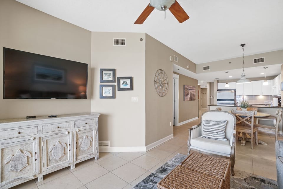 Relax in your beautifully appointed living space with coastal charm and modern comfort throughout.