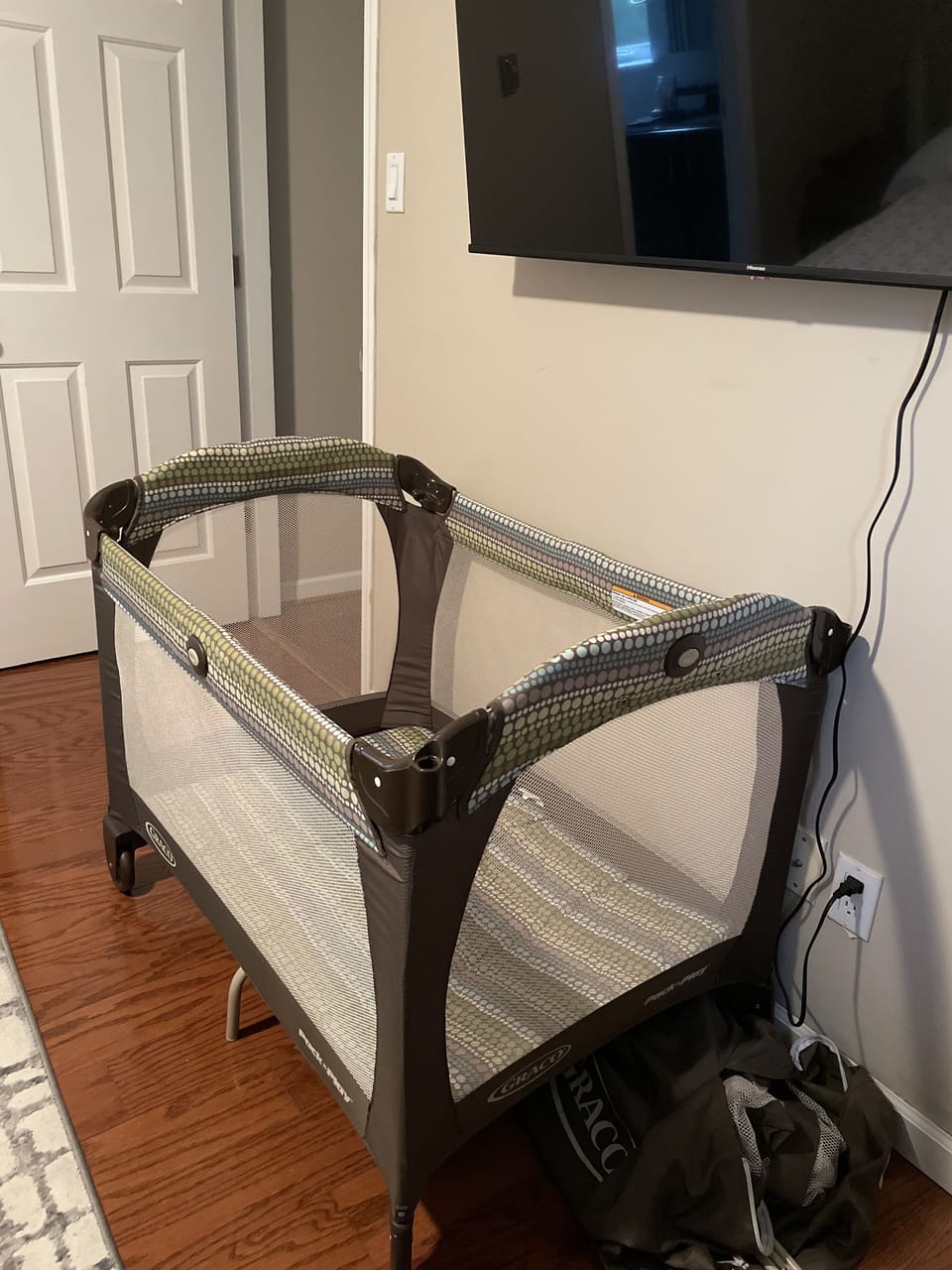 Travel crib / play pen available if needed as well as a high chair and rocker 