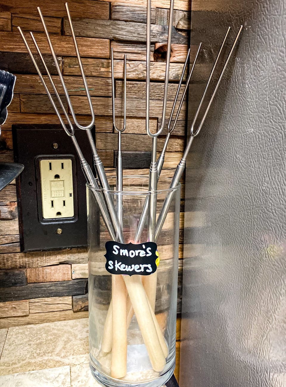 Extendable S’mores skewers available for firepit s’mores!
