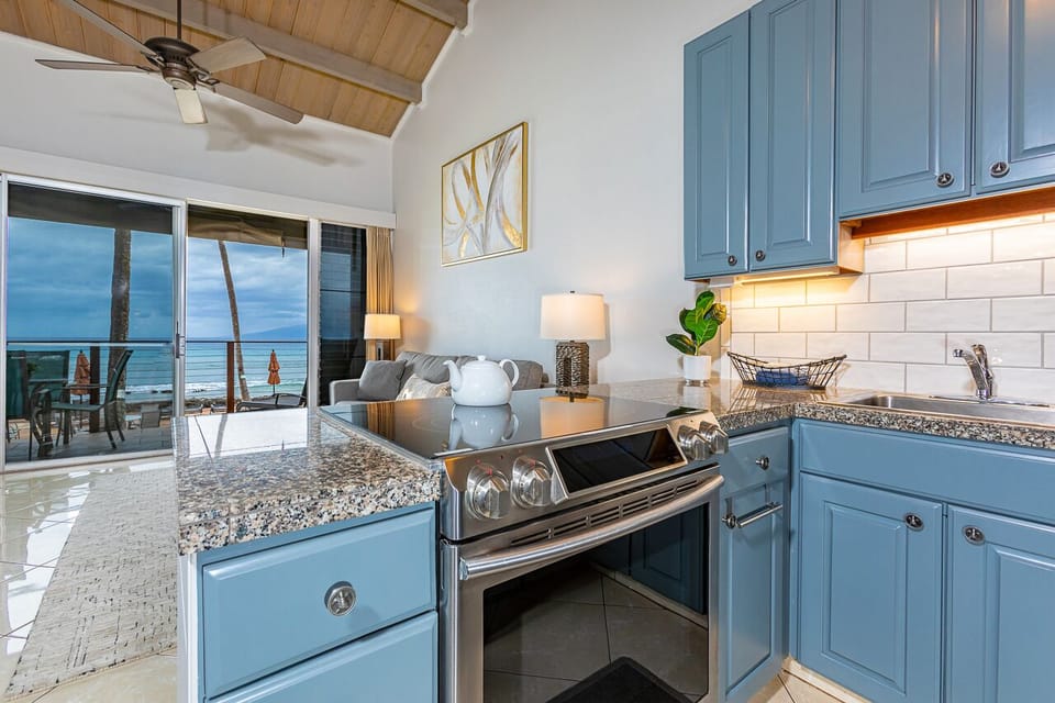 Prepare meals with ease in the well-appointed kitchen.