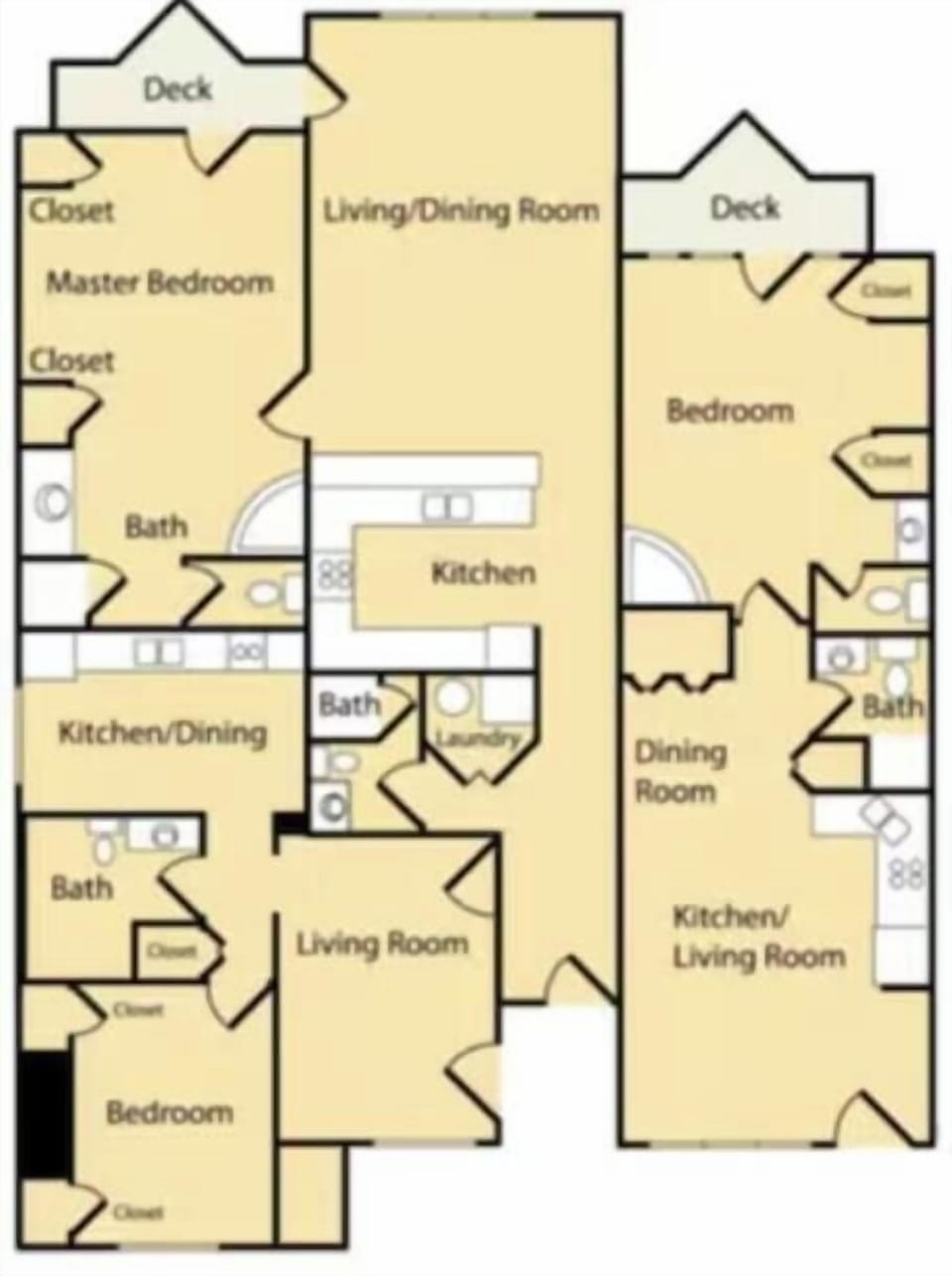Check out your 3BDR floor plan and get an idea of where you will put everyone