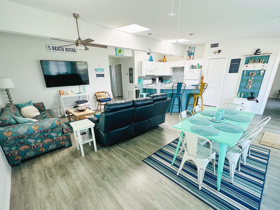 Open concept entertaining space