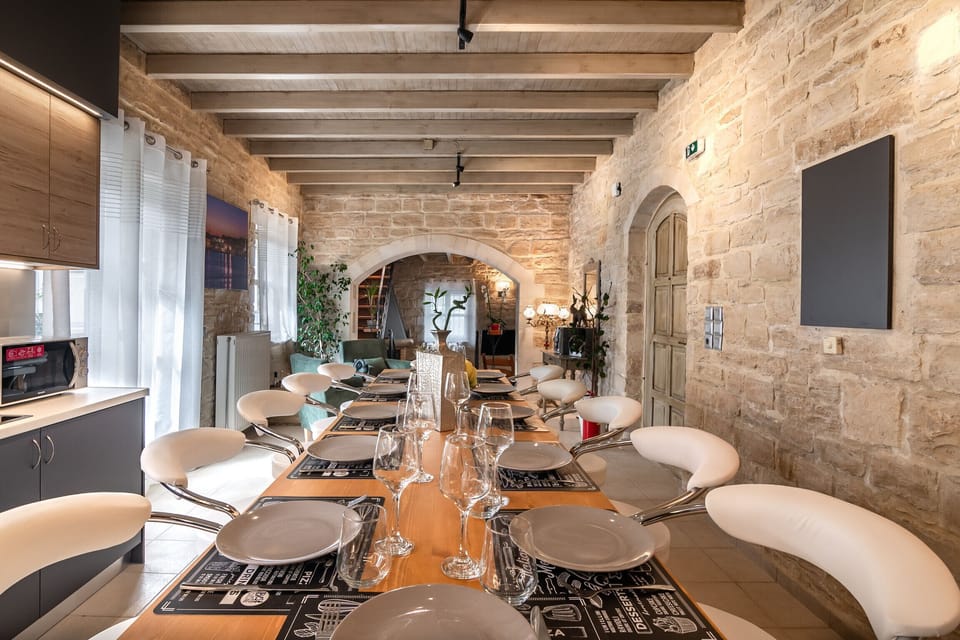 Dining area of Renovated Villa, 6 persons, Kids pool, Picturesque village, Rethymno