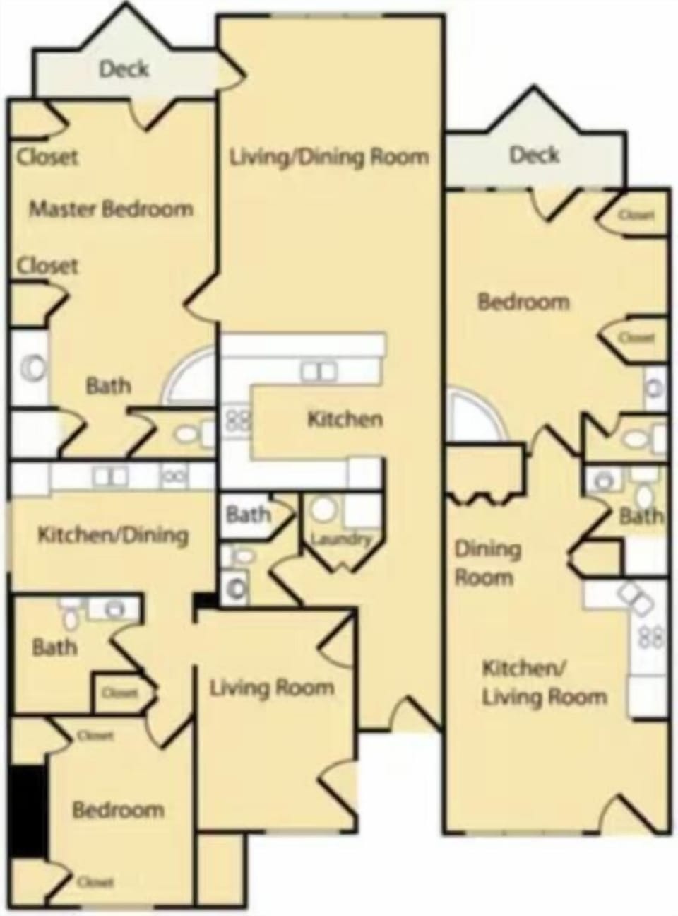 Check out your 3BDR floor plan and get an idea of where you will put everyone