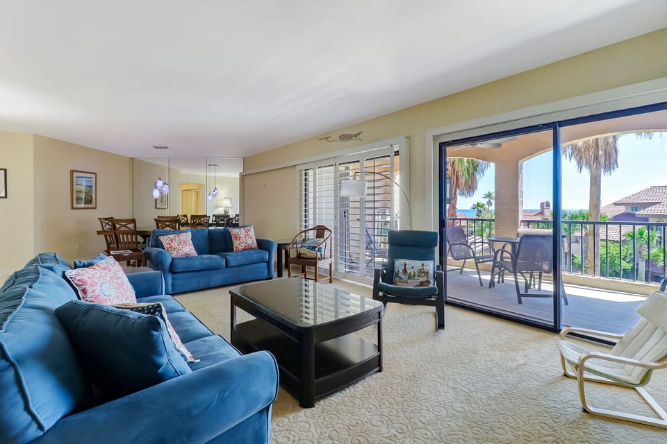 Living room with ocean view