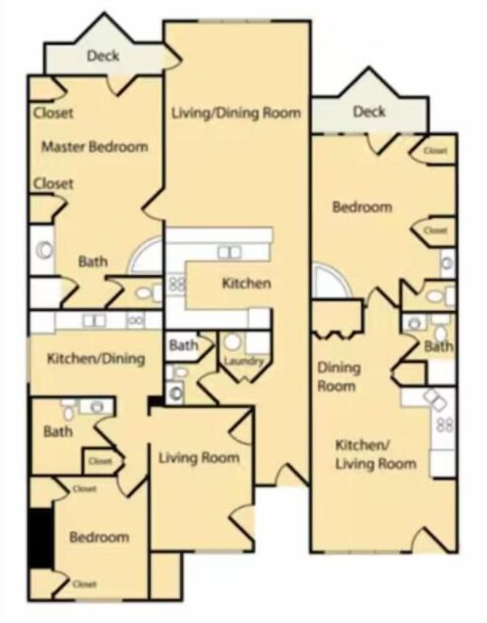 Check out your 3BDR floor plan and get an idea of where you will put everyone