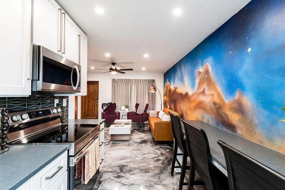From there, the kitchen opens onto the living room to maximize your sense of expansiveness and flow.