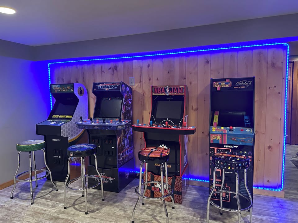 Large lower level game room.