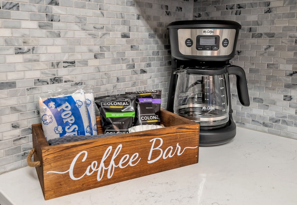 Start your day right with a fully stocked coffee bar