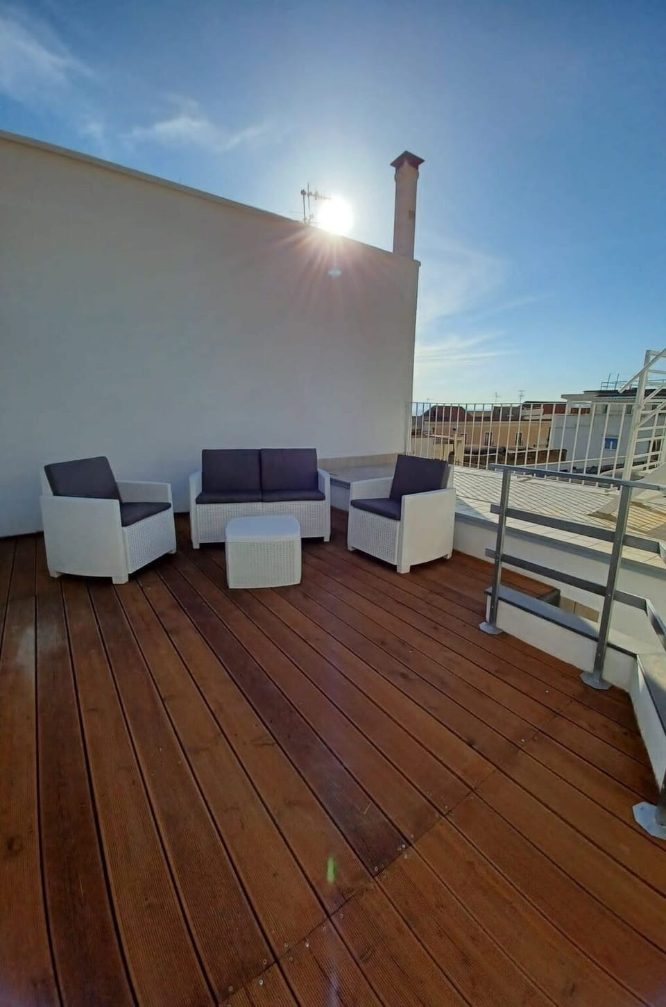 Sky, Property, Wood, Shade, Rectangle, Flooring, Wall, Building, Real Estate, Wood Stain