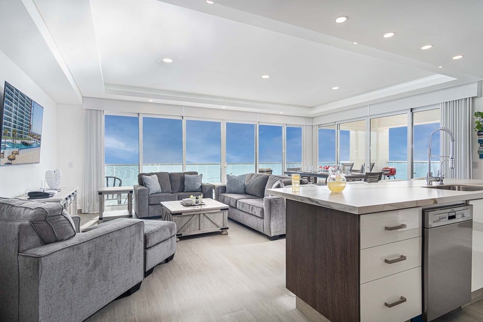 Kitchen and living room