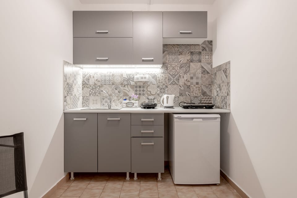 Standard Studio | Private kitchenette | Mini-fridge, stovetop, electric kettle, toaster