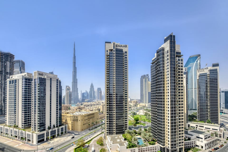 Scenic holiday rental with stunning Burj Khalifa views in Downtown Dubai