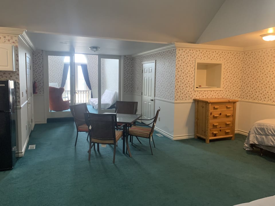 Dining area looking into the bell tower in the Master Suite