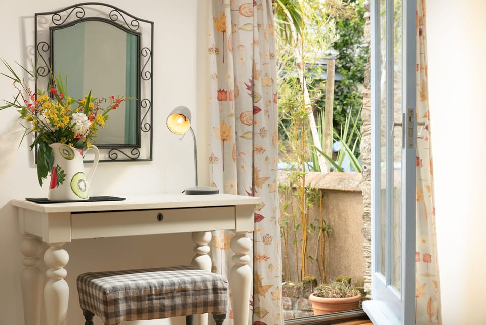 Desk area in bedroom with free wifi available