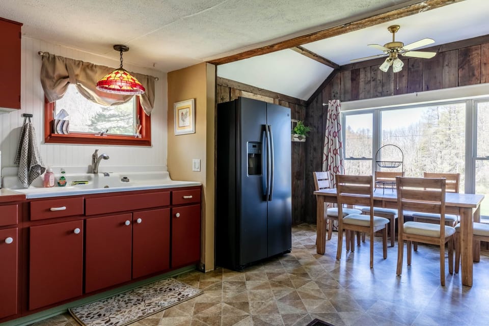 Open concept kitchen and dining