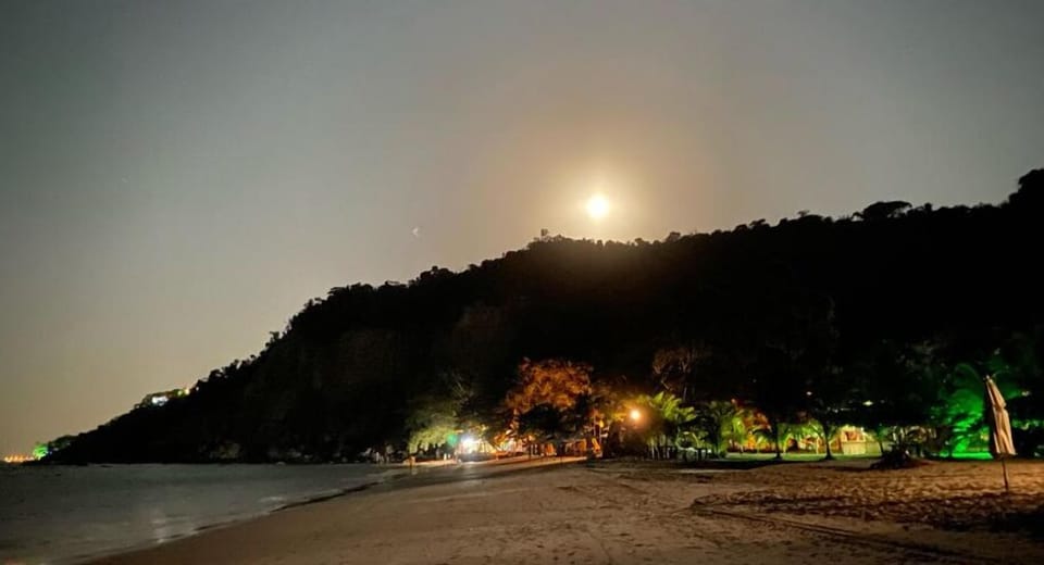 On the beach, white sand, beach bar