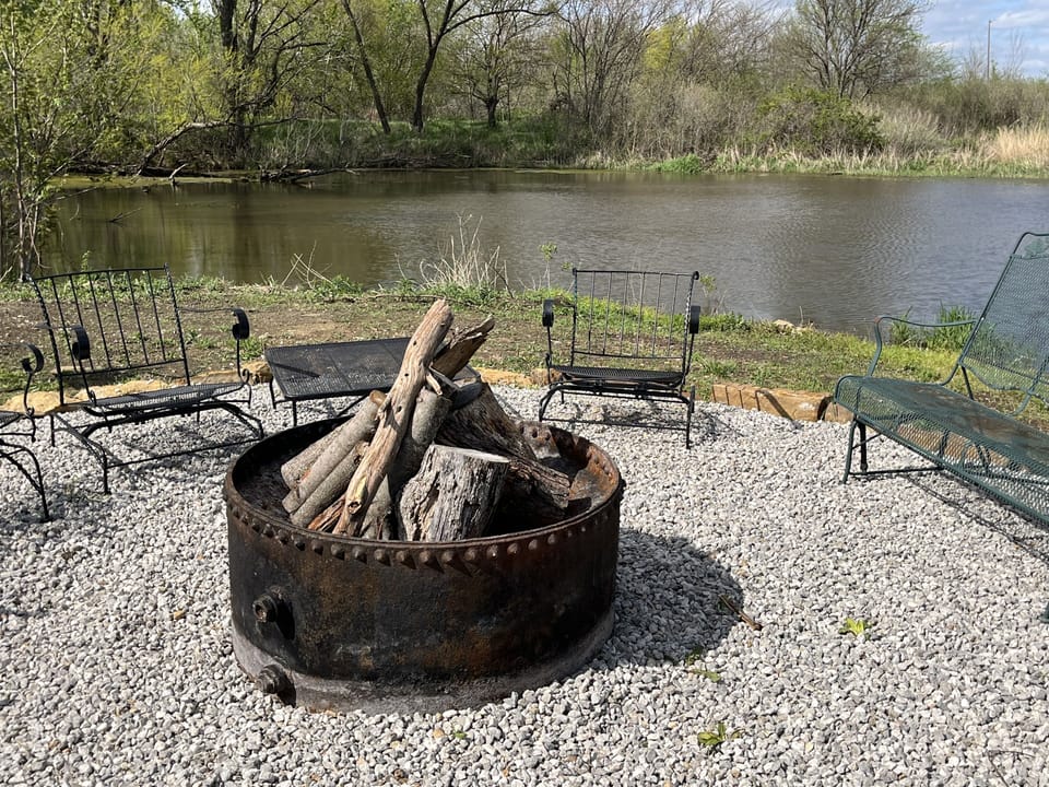 End the day by the fire 