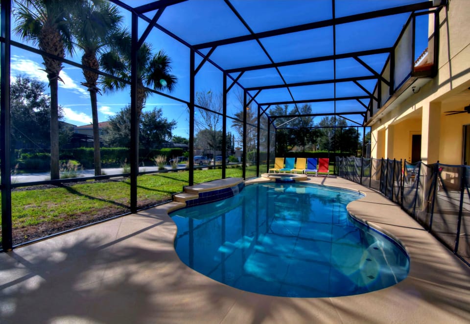 private outdoor heated pool & spa