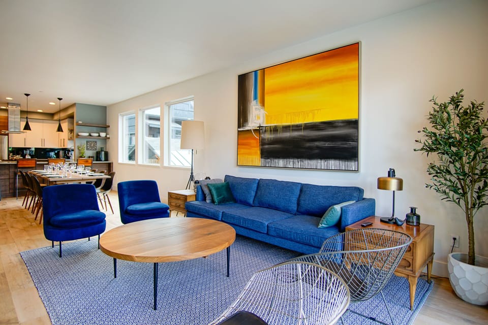 Expansive open-concept main floor has room to spare.