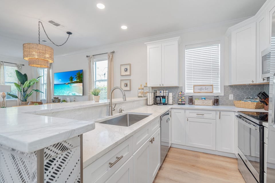 Updated quartz kitchen