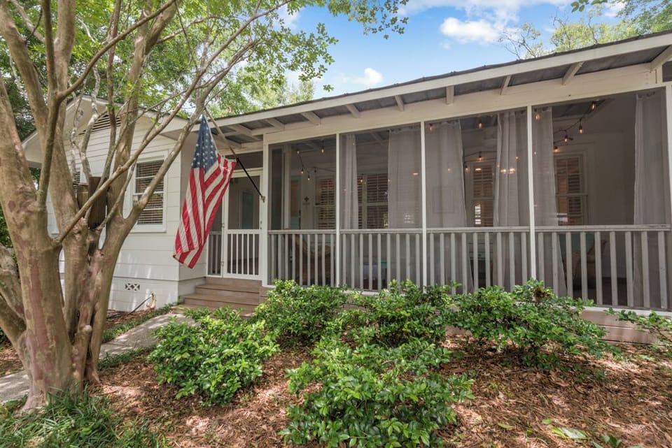 View of front of home-screened porches are one of the best features of our home.