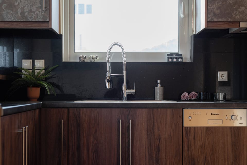 Comfort Apartment | Private kitchen | Fridge, microwave, oven, dishwasher