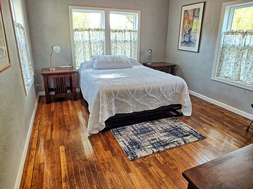 courtyard bedroom, same size as other bedroom.