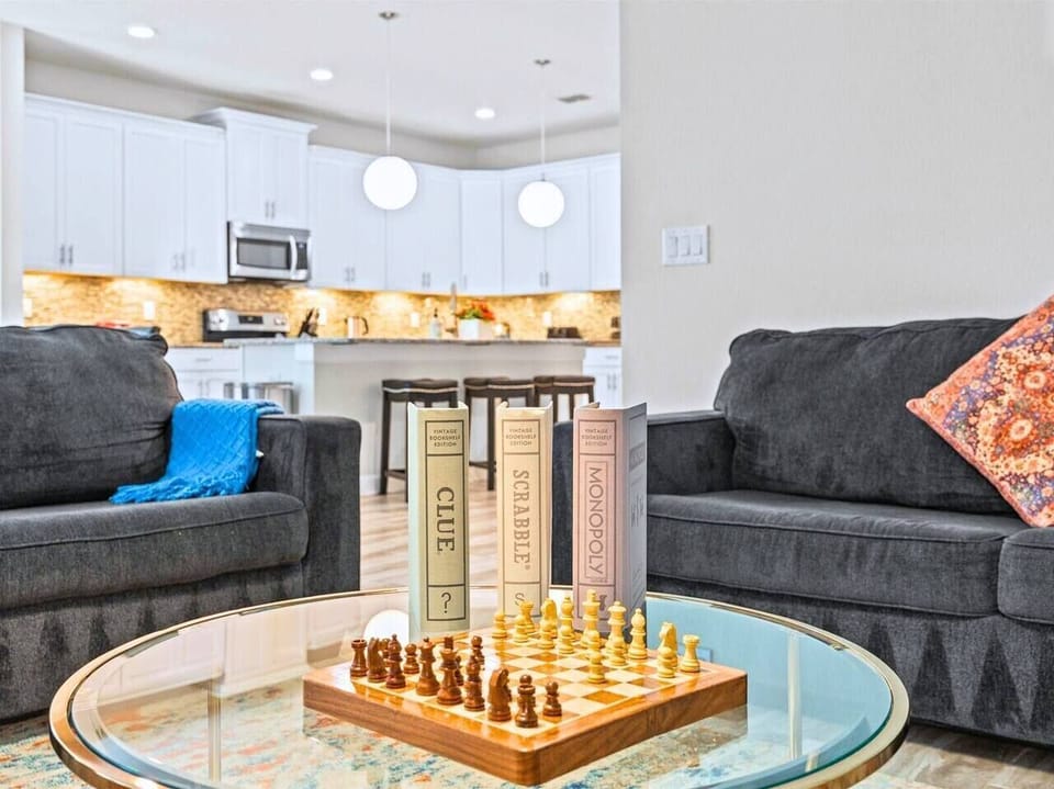 The whole family will love gathering around and playing Board Games! We have it all , monopoly, Scrabble , Clue and even Chess!