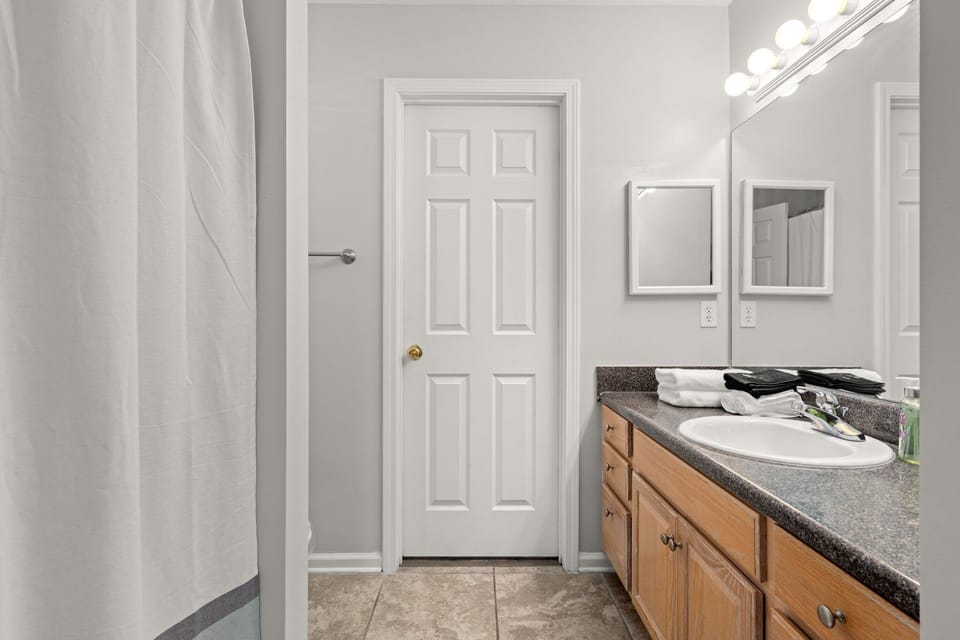Master bathroom is spacious