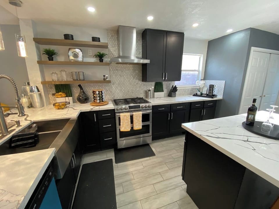 Kitchen and Island Area