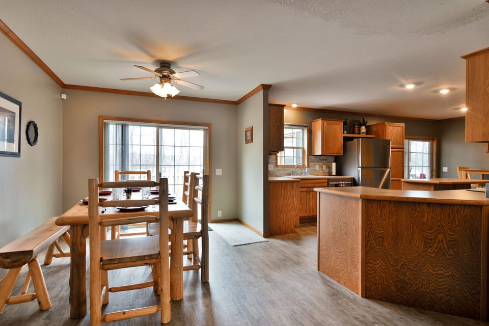 Open concept dining table and kitchen! Seating for 10! 