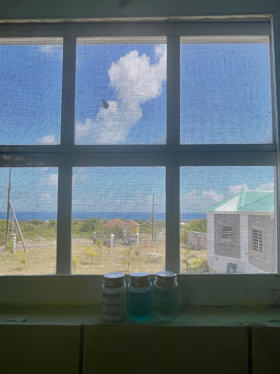 ocean view from the shower