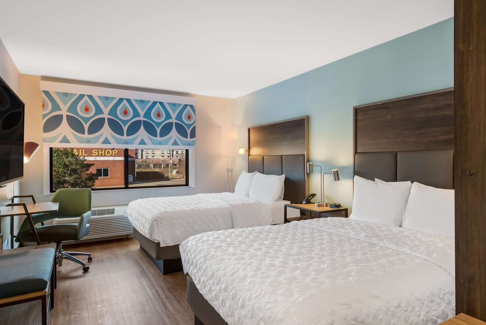 Room, 2 Queen Beds (Hearing) | Desk, blackout drapes, iron/ironing board, free WiFi